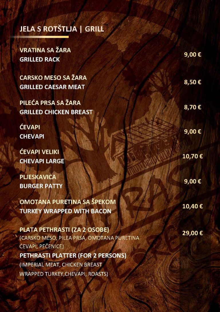 Jela s roštilja - Grill